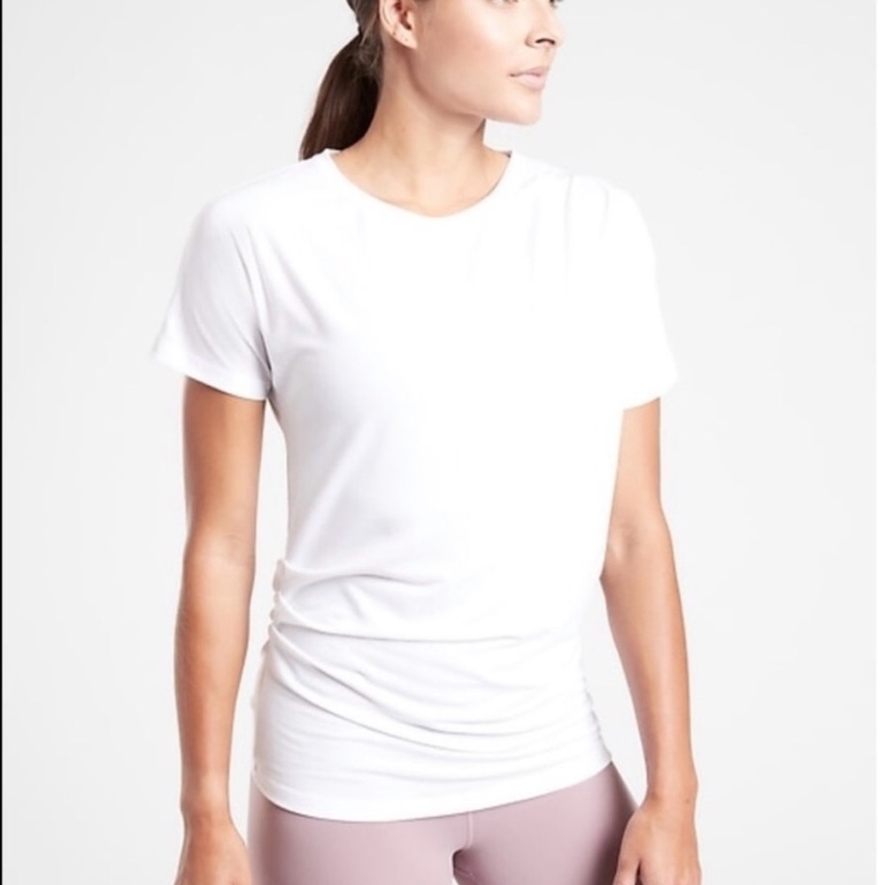 Athleta Essence Pleated Tee size small